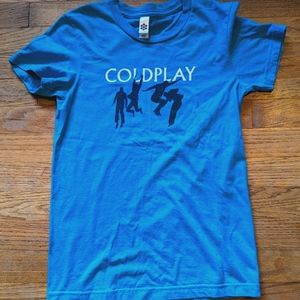 Coldplay Girls’s Light Blue T-Shirt Merch Size Small